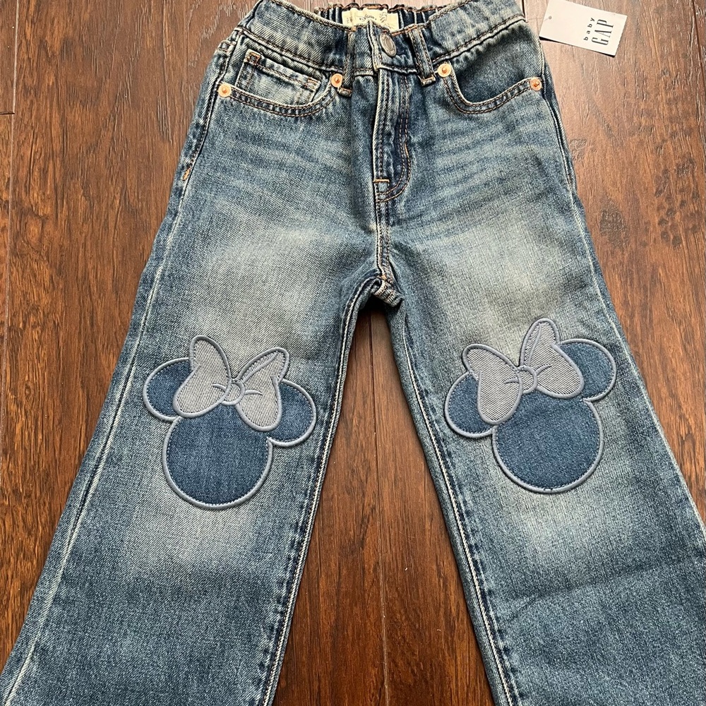 Disney Kids Denim Jeans with Minnie Mouse Appliques